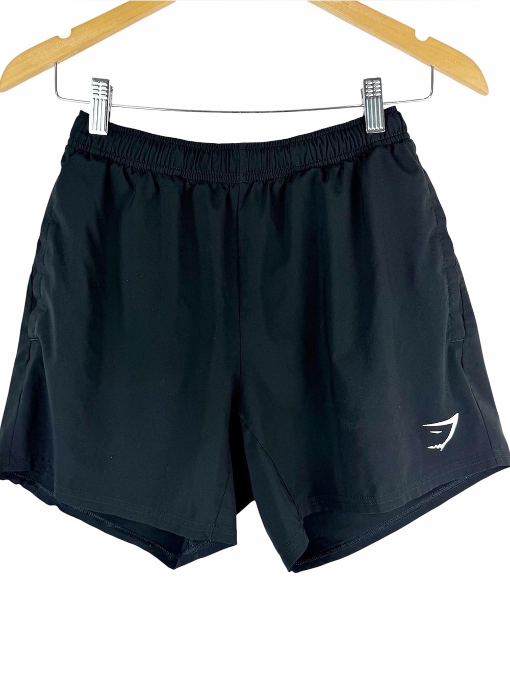 Gymshark Arrival 5" Shorts Black Pockets Unlined Size Small